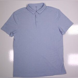 Lululemon Men's Evolution Polo 
Light Blue Tonestripes Performance 
Golf Shirt M